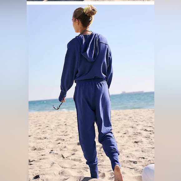 NWT Free People Movement Training Day Jumpsuit - Small - l Blue Indigo - Picture 5 of 11